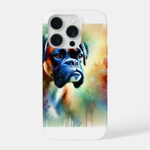 Boxer Dog in Watercolor 241024AREF117 - Watercolor iPhone 15 Pro Case
