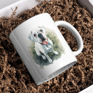 Boxer Dog in Watercolor Coffee Mug