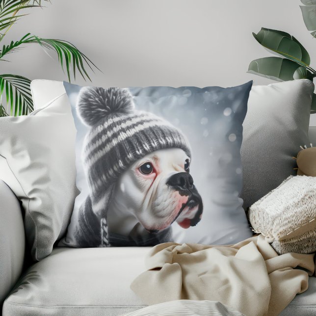 Boxer Dog in Winter Cushion (Creator Uploaded)