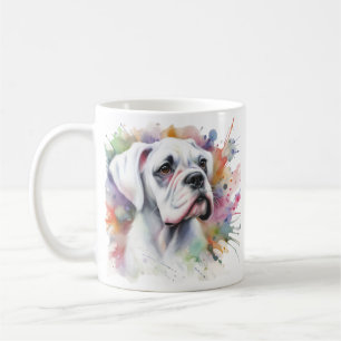 Boxer Dog Joy Ink-Spattered Whimsical Boxer ❤ Coffee Mug