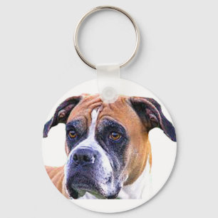 Boxer dog key ring