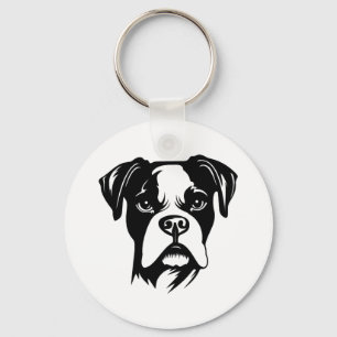 Boxer Dog Key Ring