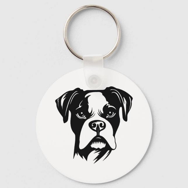 Boxer Dog Key Ring (Front)