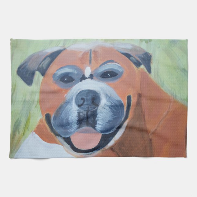 Boxer Dog Kitchen Towels (Horizontal)