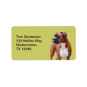 Boxer dog label