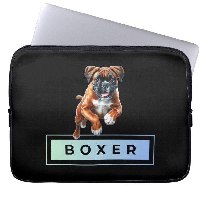Boxer Dog - Leaps & Bounds Laptop Sleeve (Front)