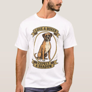 Boxer Dog Lover Shirt Vintage Engraving Funny Pet