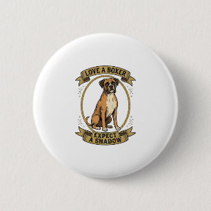 Boxer Dog Lover Shirt Vintage Engraving Funny Pet 6 Cm Round Badge