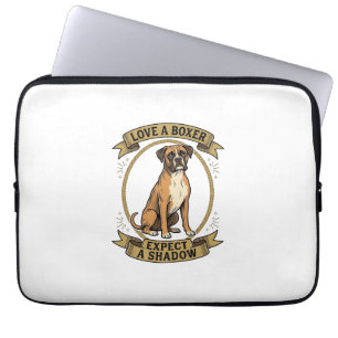 Boxer Dog Lover Shirt Vintage Engraving Funny Pet  Laptop Sleeve