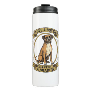 Boxer Dog Lover Shirt Vintage Engraving Funny Pet  Thermal Tumbler