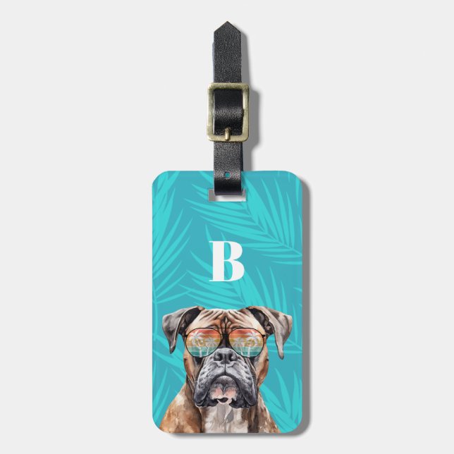 Boxer Dog Luggage Tags (Front Vertical)