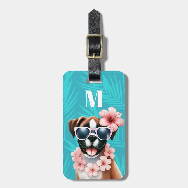 Boxer Dog Luggage Tags (Front Vertical)