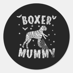 Boxer Dog Mama - Halloween Classic Round Sticker