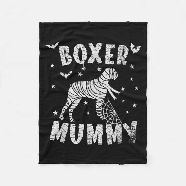 Boxer Dog Mama - Halloween Fleece Blanket (Front)