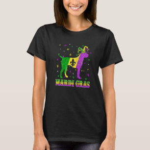 Boxer Dog Mardi Gras Carnival Jester Beads Premium T-Shirt