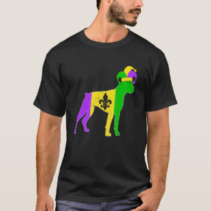 Boxer Dog Mardi Gras Carnivals Funny Puppy Jester T-Shirt