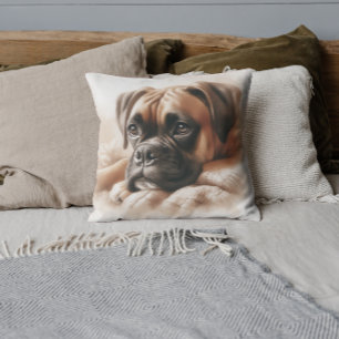 Boxer Dog: Master of Chill & Expert Snuggler Cushion