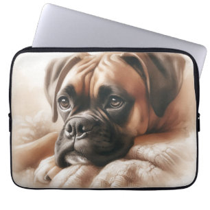 Boxer Dog: Master of Chill & Expert Snuggler Laptop Sleeve