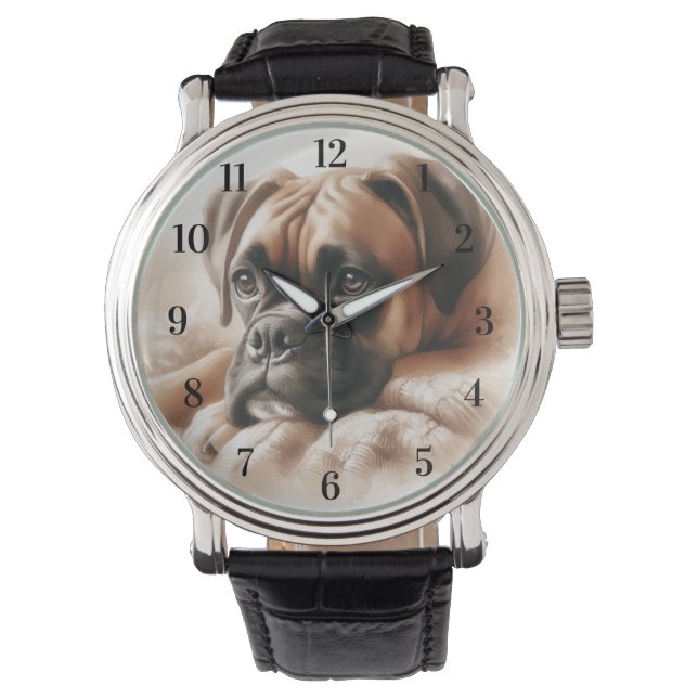 Boxer Dog: Master of Chill & Expert Snuggler Watch (Front)