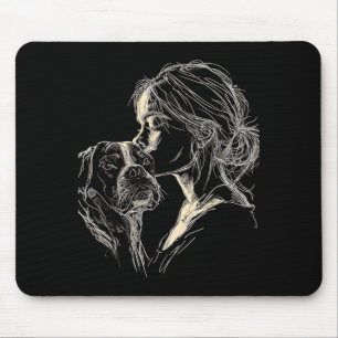 Boxer dog mom cute boxer dog lover mother's day mouse pad
