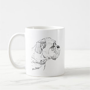 Boxer Dog Mug – Hand Drawn Ink Dog Coffee Mug