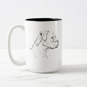 Boxer Dog Mug – Hand Drawn Ink Dog Coffee Mug