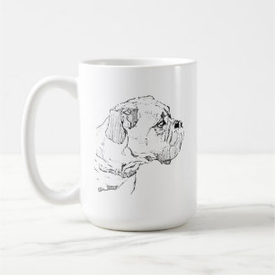 Boxer Dog Mug – Hand Drawn Ink Dog Coffee Mug