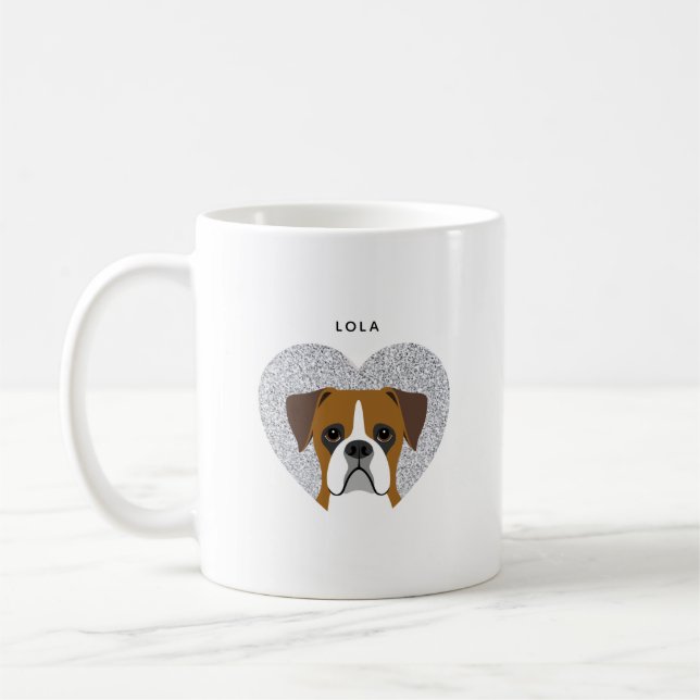 Boxer Dog Mugs (Left)
