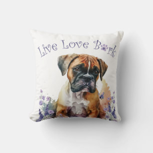 Boxer Dog Mum Floral Cushion