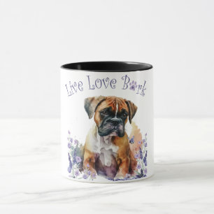 Boxer Dog Mum Floral Mug