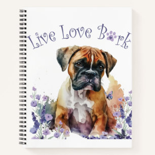 Boxer Dog Mum Floral Notebook
