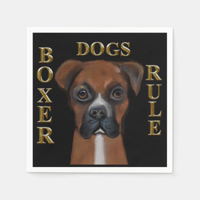 Boxer Dog Napkin (Front)