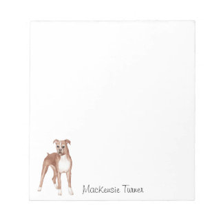 Boxer Dog Notepad | Custom | Watercolor | Script