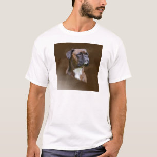 Boxer Dog Oil Painting Art Portrait T-Shirt