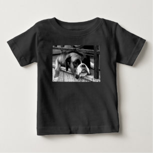 Boxer Dog On Windowsill Baby cn T-Shirt