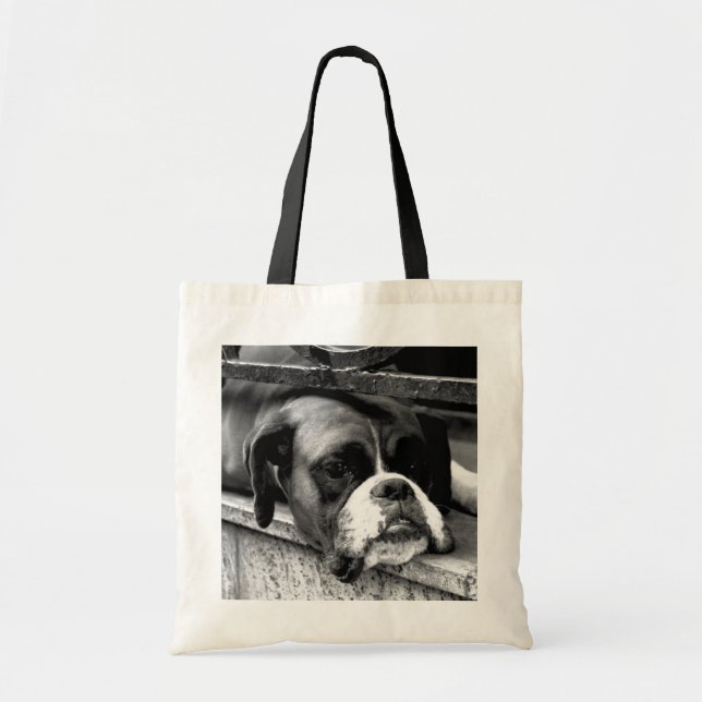 Boxer Dog On Windowsill bti Tote Bag (Front)