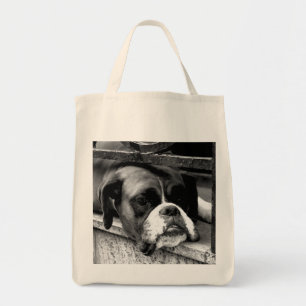 Boxer Dog On Windowsill gtcnm Tote Bag