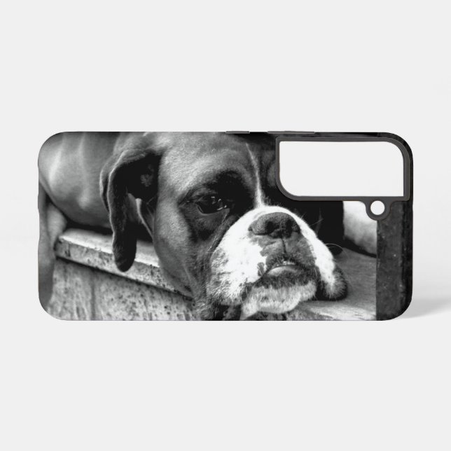 Boxer Dog On Windowsill sgcnm Samsung Galaxy S22 Case (Back Horizontal)
