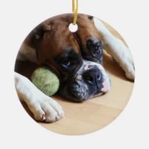 Boxer dog ornament