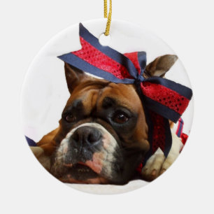 Boxer dog ornament