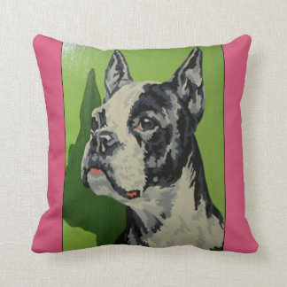 boxer dog paint by numbers vintage pillow
