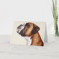 Boxer Dog Painted in Watercolour