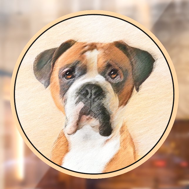 Boxer Dog Painting Uncropped Original Animal Art (Sheet 2)