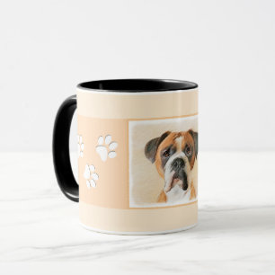 Boxer Dog Painting Uncropped Original Animal Art Mug