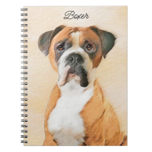 Boxer Dog Painting Uncropped Original Animal Art Notebook