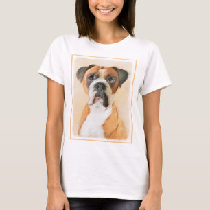 Boxer Dog Painting Uncropped Original Animal Art T-Shirt