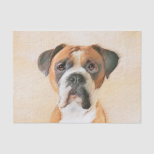 Boxer Dog Painting Uncropped Original Animal Art Tissue Paper