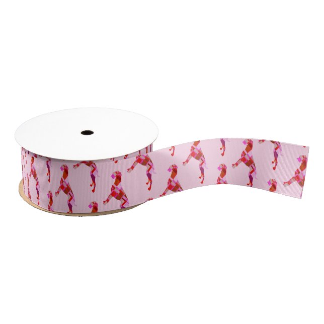 Boxer dog Pattern Grosgrain Ribbon (Spool)