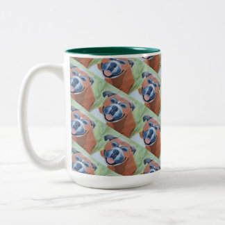 boxer dog pattern mug