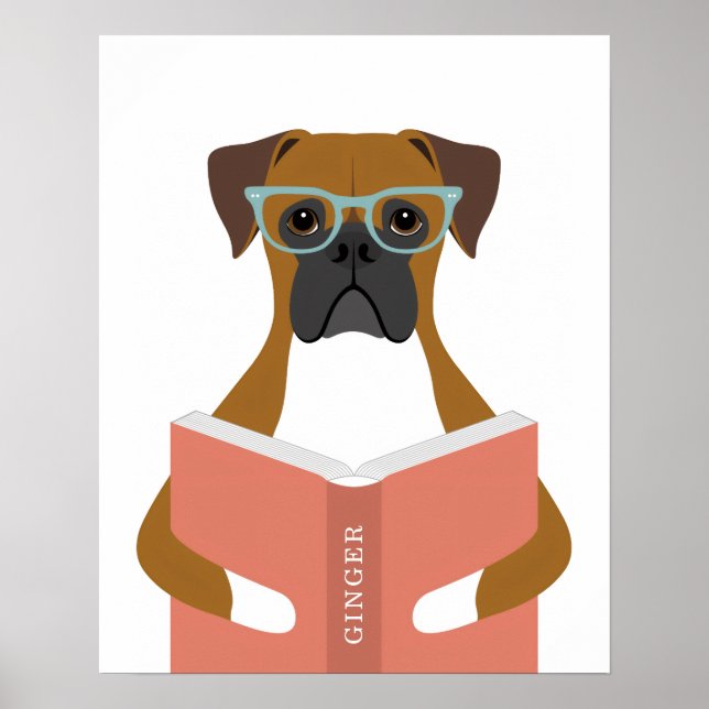 Boxer Dog Personalised Print (Front)